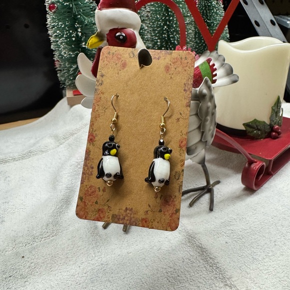 Penguin Earrings with Black and White Beads #2  2/$22 - Picture 3 of 4